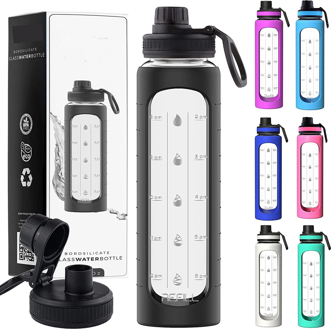 Reusable portable sports water bottle with heat-resistant design and secure sealing lid