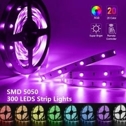 RGB LED strip light 12V 3528/5050 SMD with flexible indoor lighting design powered by 12V DC