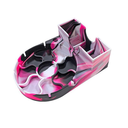 Silicone cup drainboard storage rack for drying cups and kitchen utensils