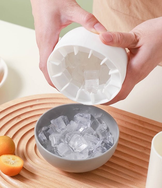 Silicone ice block mold with one-press easy release for homemade ice cubes