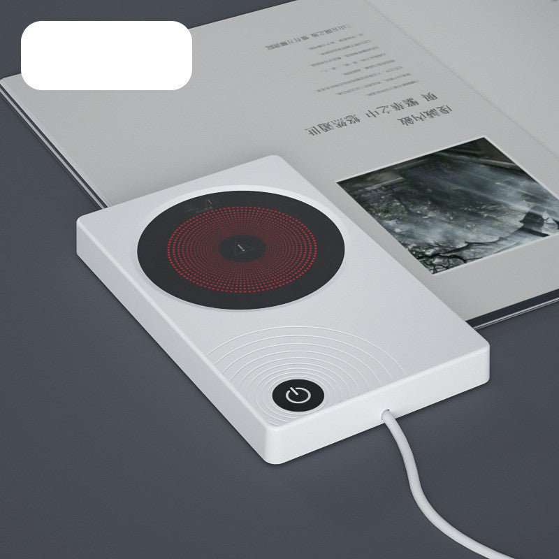 Desk heating coaster designed to keep beverages warm at work