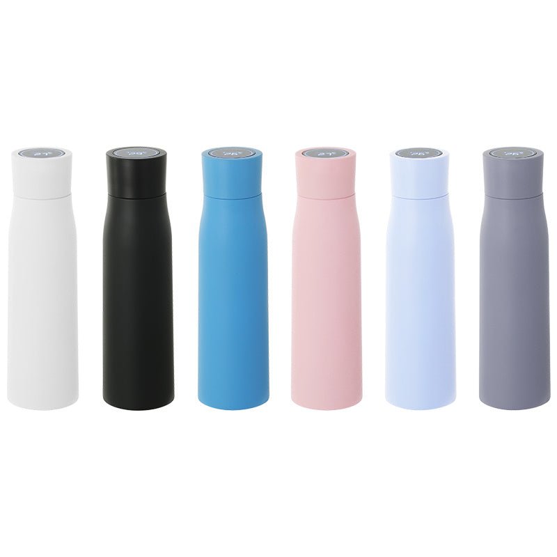 Smart temperature water bottle with LED display and stainless steel insulation