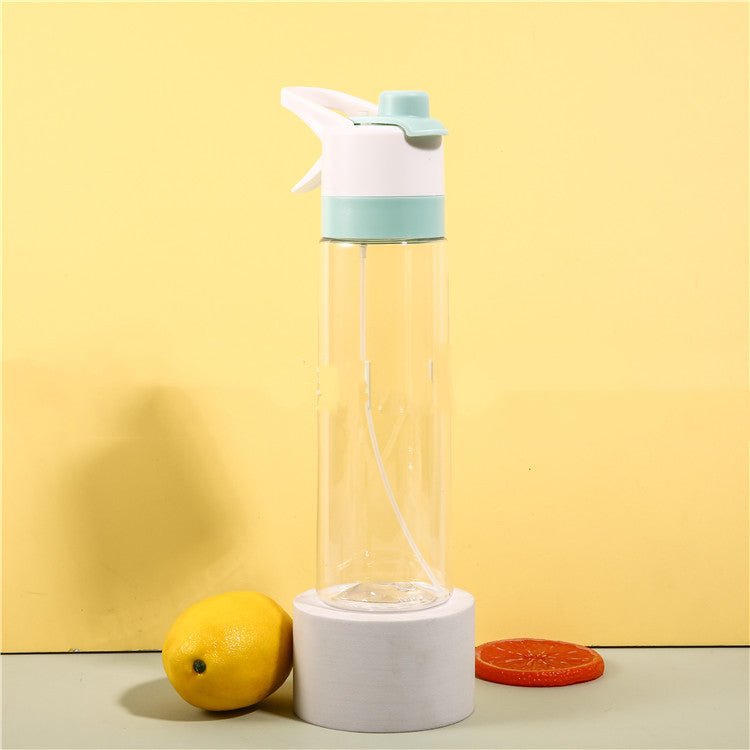 spray water bottle with handle strap for fitness and travel