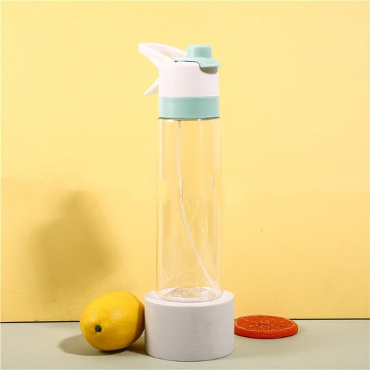 spray water bottle with handle strap for fitness and travel
