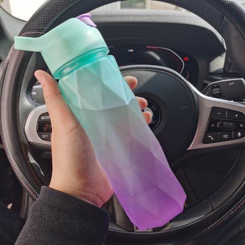 spray water bottle with handle strap for fitness and travel