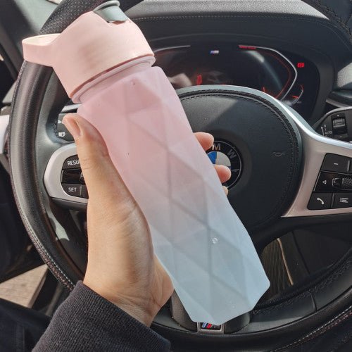 spray water bottle with handle strap for fitness and travel