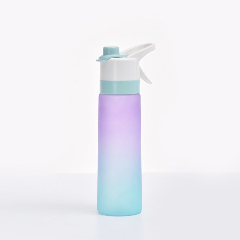 spray water bottle with handle strap for fitness and travel