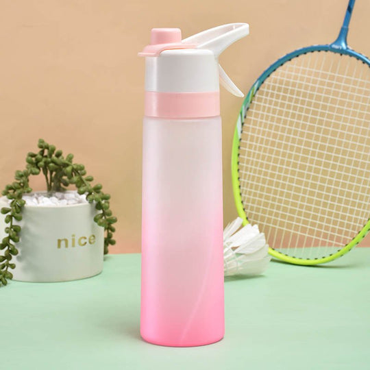 spray water bottle with handle strap for fitness and travel