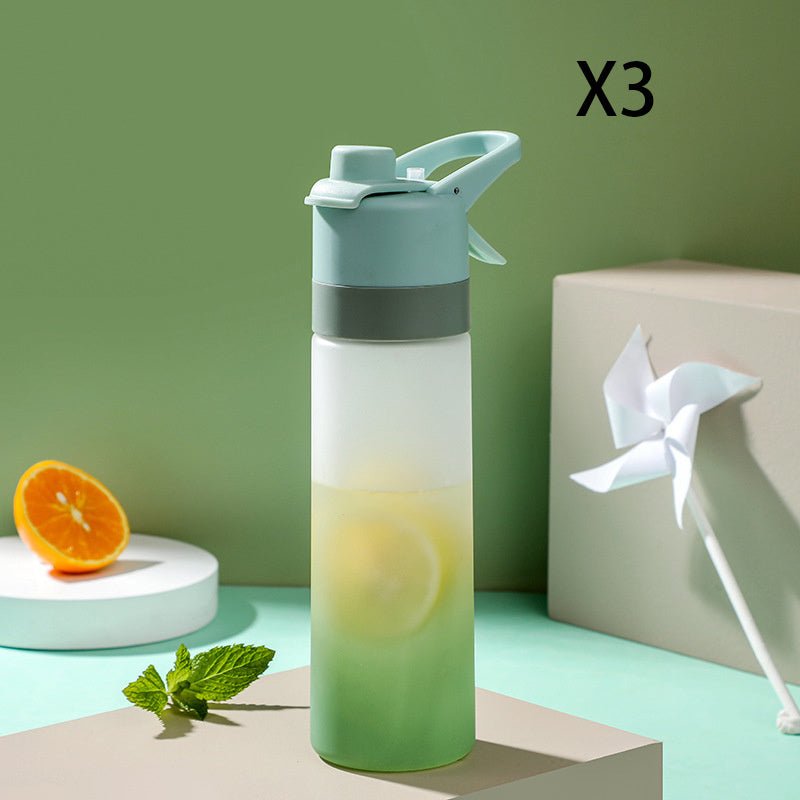 spray water bottle with handle strap for fitness and travel