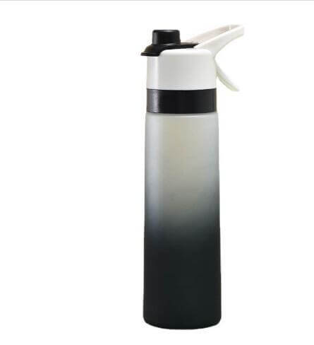 spray water bottle with handle strap for fitness and travel