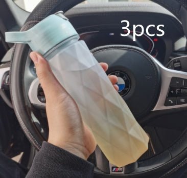 spray water bottle with handle strap for fitness and travel