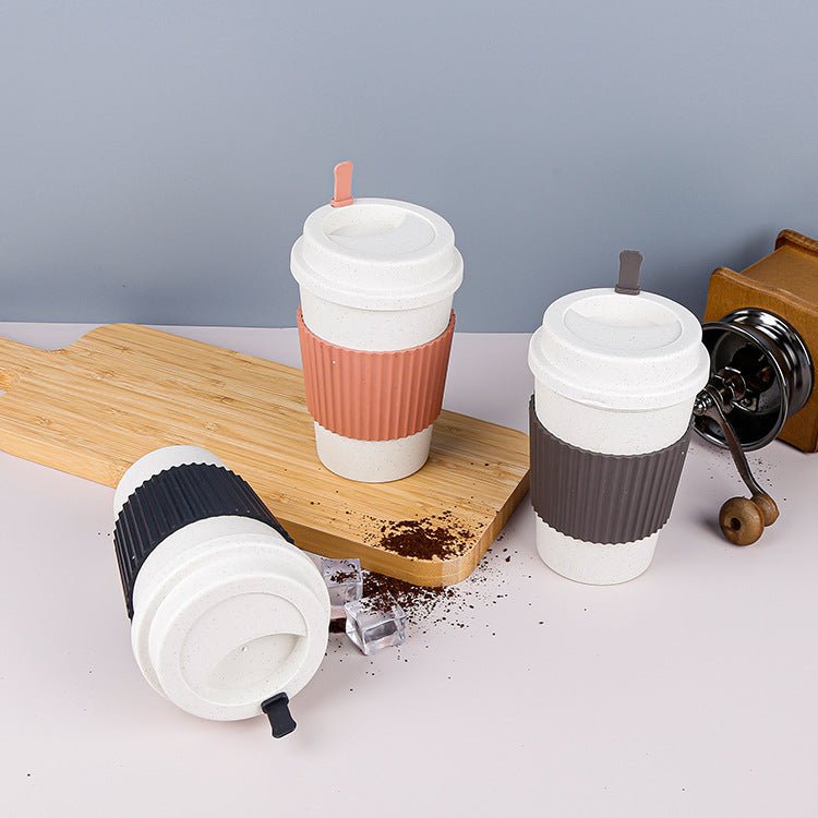 Wheat fiber coffee cup for office and home hot drinks